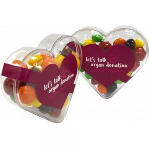 Branded Promotional Heart Shaped Skittles