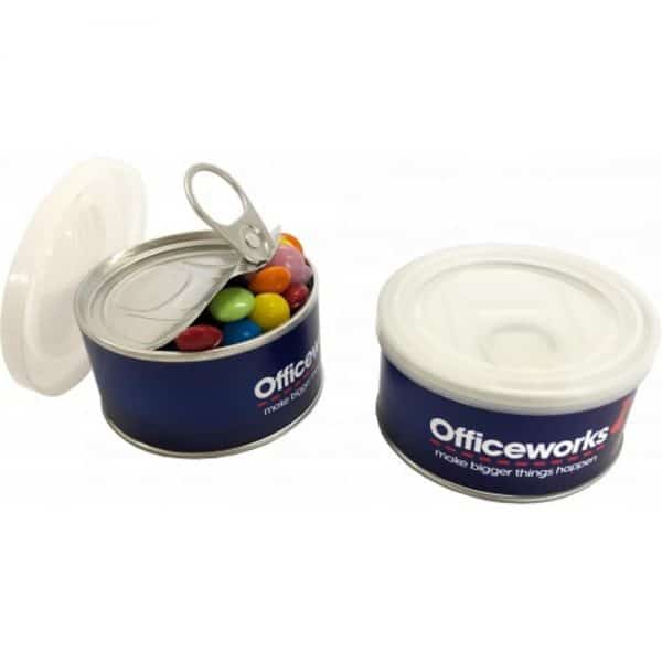 Branded Promotional Small Pull Can Choc Beans