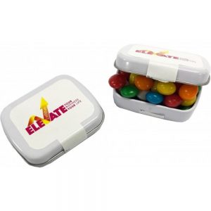 Branded Promotional Small Rec Tin with 30g Chewy Fruit