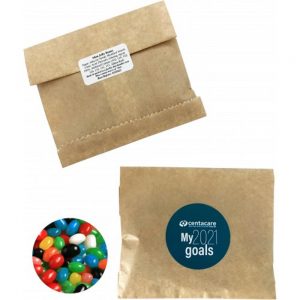 Branded Promotional Jelly Beans Brown Kraft