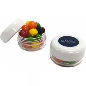 Branded Promotional Small Screw Cap Jar with Skittles