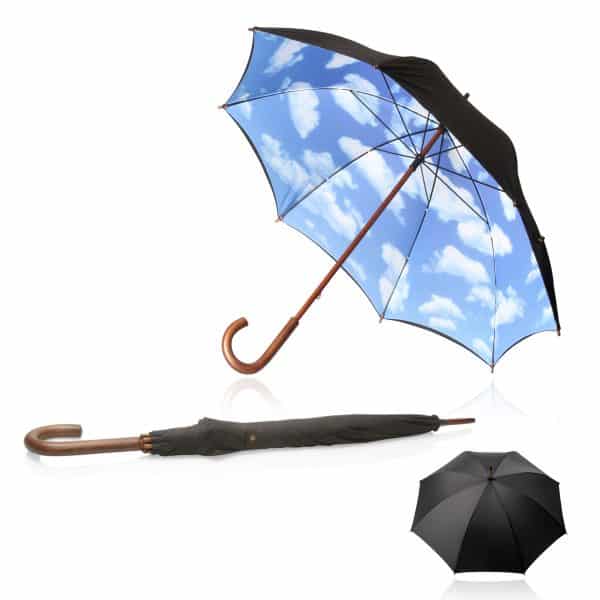 Branded Promotional Umbrella 58Cm Long Shelta Blue Sky