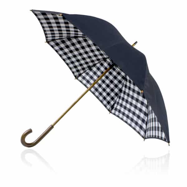 Branded Promotional Umbrella 58Cm Double Canopy Shelta Black Check