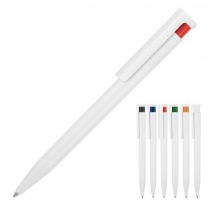 Branded Promotional Plastic Pen Ballpoint Coloured Accent Uno