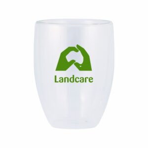 Branded Promotional AMIENS DOUBLE WALL COFFEE CUP GLASS 350ML