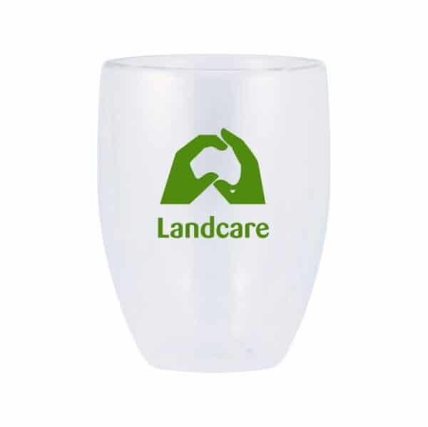 Branded Promotional Amiens Double Wall Coffee Cup Glass 350Ml