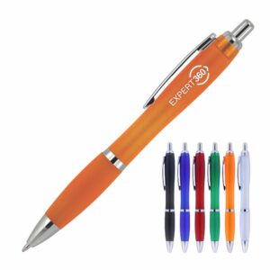 Branded Promotional PLASTIC PEN CARA BALLPOINT FROST