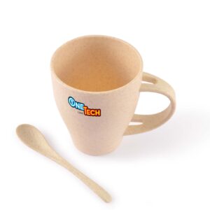 Branded Promotional Avenue Wheat Fibre Cup and Spoon