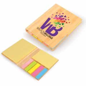 Branded Promotional Lumix Bamboo Sticky Notes