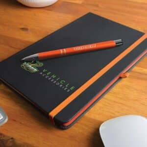 Branded Promotional Venture Supreme Notebook / Napier Pen