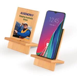 Branded Promotional Apollo Bamboo Phone Stand