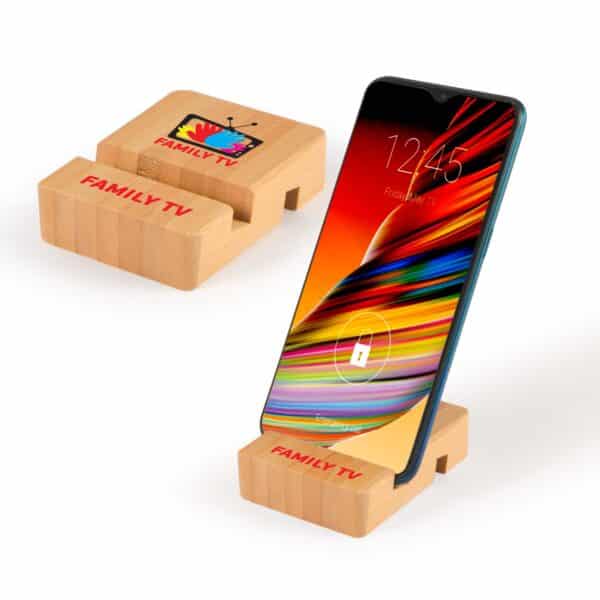 Branded Promotional Rascal Bamboo Tablet &Amp; Phone Stand