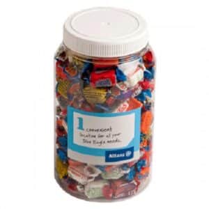 Branded Promotional 2L PET JAR filled with Allen's Lollies