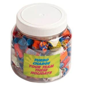 Branded Promotional 1L PET JAR filled with Allen's Lollies
