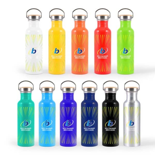 Branded Promotional Chat Recycled Aluminium Drink Bottle