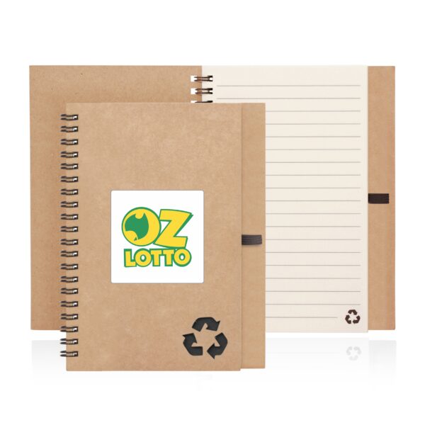 Branded Promotional Eco Notebook Recycled Paper Spiral Bound