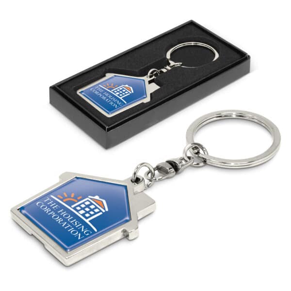 Branded Promotional House Metal Key Ring