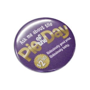 Branded Promotional Button Badge Round - 75mm