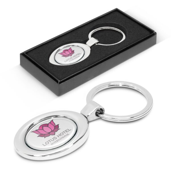 Branded Promotional Oval Metal Key Ring