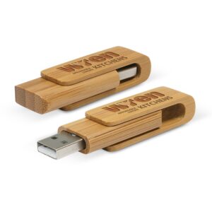Branded Promotional Bamboo 4GB Flash Drive