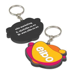 Branded Promotional PVC Key Ring Small - One Side Moulded