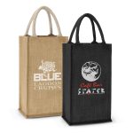 Branded Promotional Donato Jute Double Wine Carrier