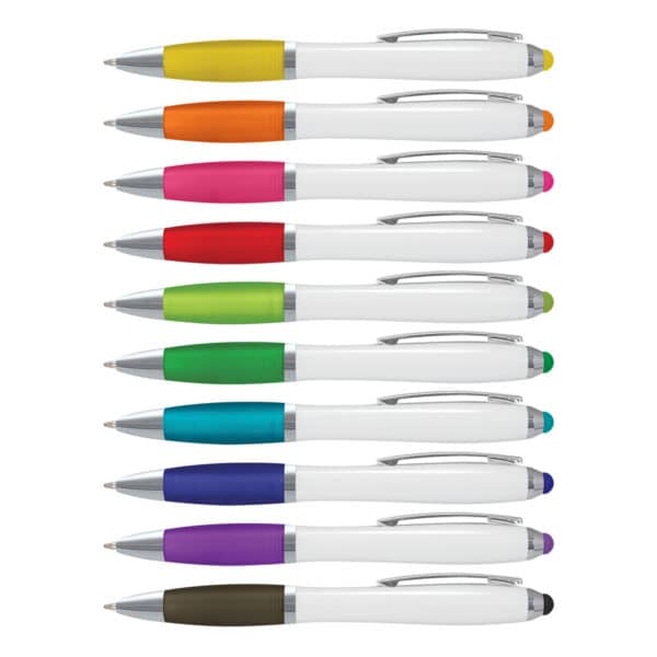 Branded Promotional Vistro Stylus Pen  - White Barrel