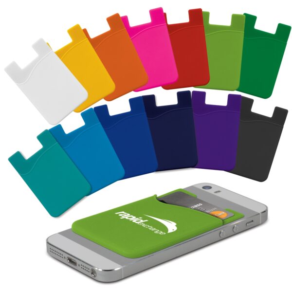 Branded Promotional Silicone Phone Wallet - Indent
