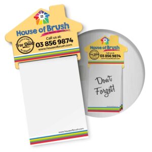 Branded Promotional Magnetic House Memo Pad A7 - Full Colour