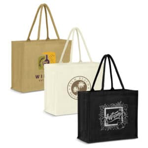 Branded Promotional Modena Jute Tote Bag - Colour Match