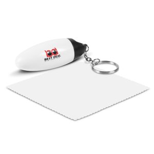 Branded Promotional Microfibre Cloth Key Ring
