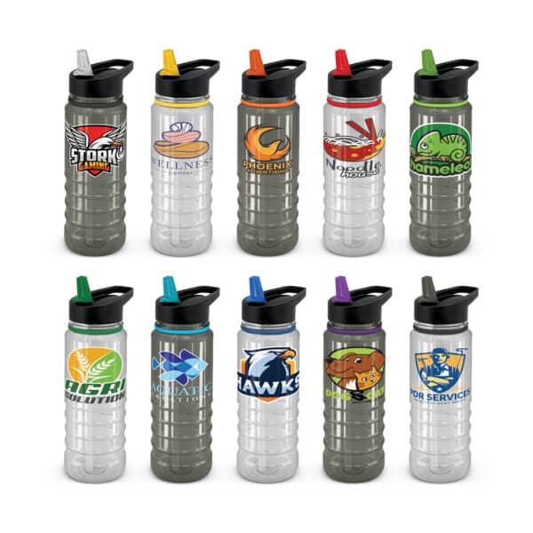 Branded Promotional Triton Elite Bottle - Clear And Black