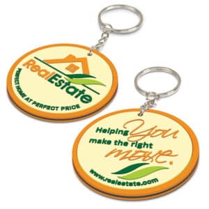 Branded Promotional PVC Key Ring Small - Both Sides Moulded