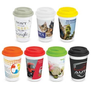 Branded Promotional Aztec Double Wall Coffee Cup - Full Colour