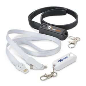 Branded Promotional Artex 3-in-1 Charging Lanyard