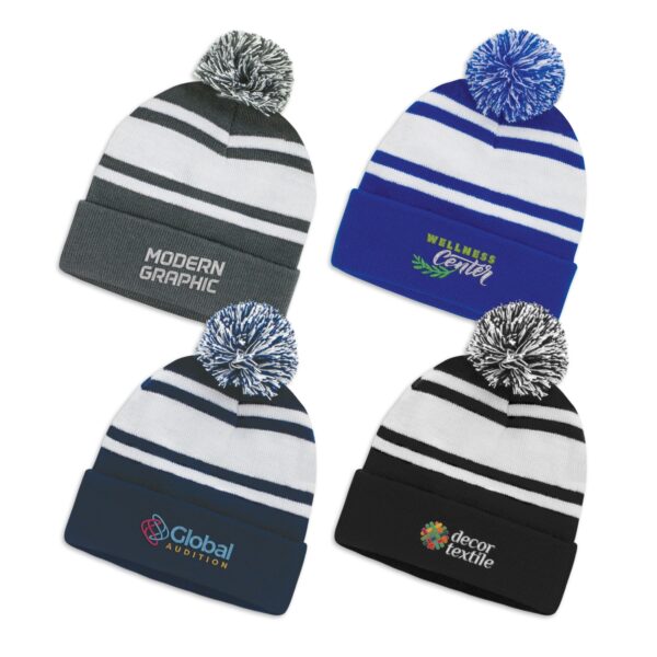 Branded Promotional Commodore Beanie With Pom Pom