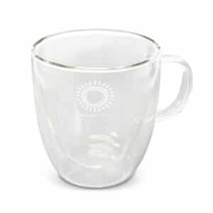Branded Promotional Riviera Double Wall Glass Cup
