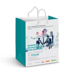 Branded Promotional Medium Laminated Paper Carry Bag - Full Colour