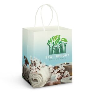 Branded Promotional Large Paper Carry Bag - Full Colour