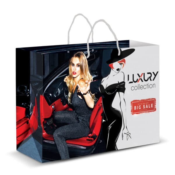 Branded Promotional Extra Large Laminated Paper Carry Bag - Full Colour