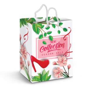 Branded Promotional Large Laminated Paper Carry Bag - Full Colour