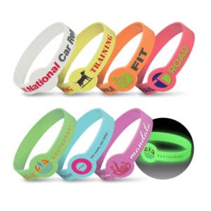 Branded Promotional Xtra Silicone Wrist Band - Glow In The Dark