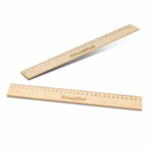 Branded Promotional Wooden 30cm Ruler