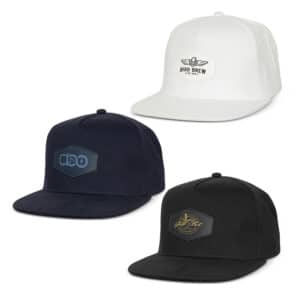 Branded Promotional Regal Flat Peak Cap With Patch