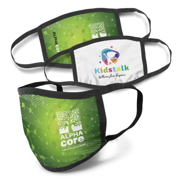 Branded Promotional Full Colour 3-Ply Reusable Face Mask