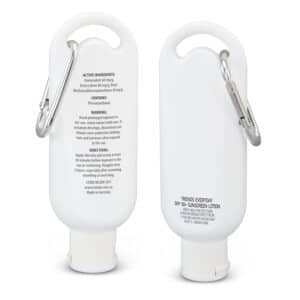 Branded Promotional TRENDS Everyday SPF 50+ Carabiner Sunscreen 50ml