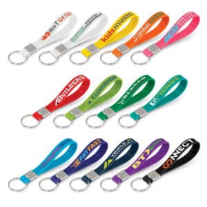 Branded Promotional Silicone Key Ring - Debossed
