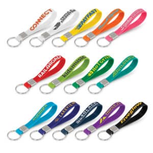 Branded Promotional Silicone Key Ring - Embossed