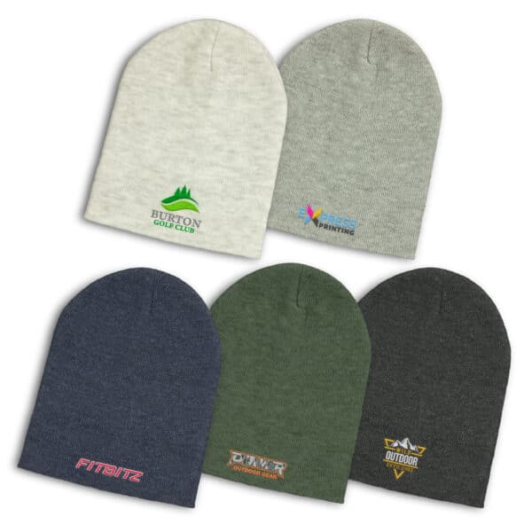 Branded Promotional Heather Slouch Beanie