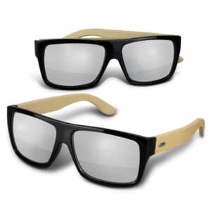 Branded Promotional Maui Mirror Lens Sunglasses - Bamboo
